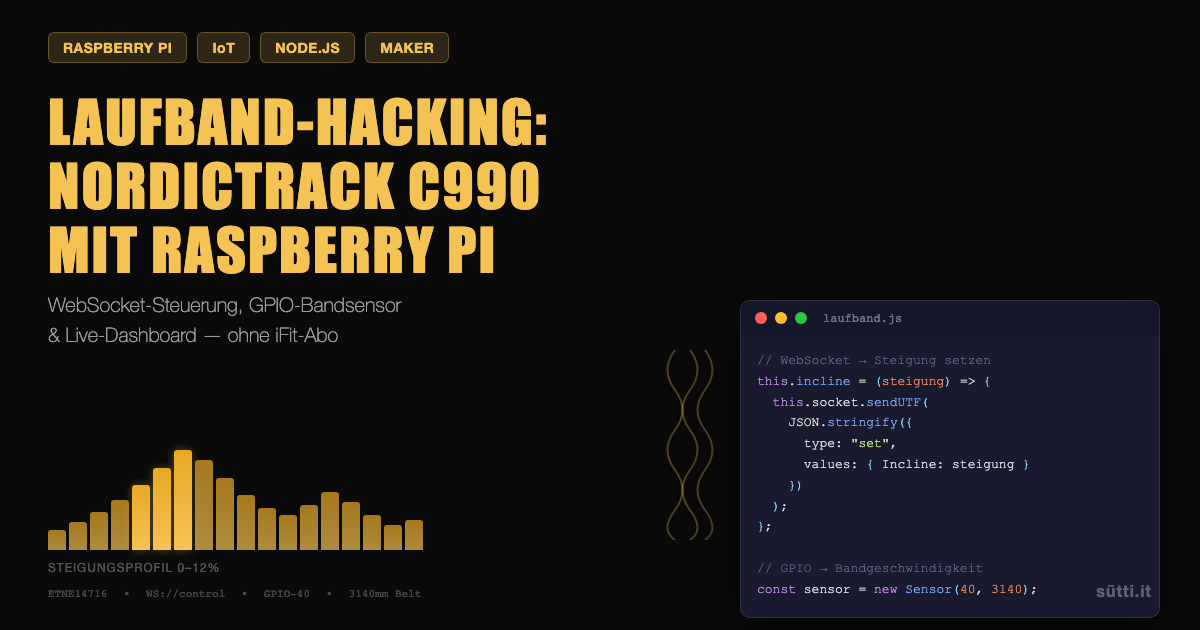Laufband-Hacking: NordicTrack C990 mit Raspberry Pi steuern