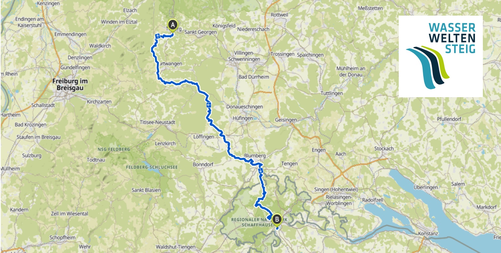 Streckenkarte Wasserweltensteig