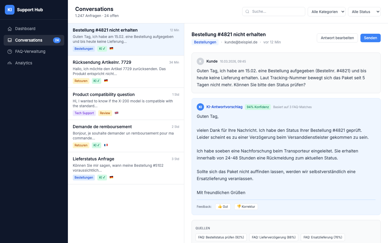 KI-Support System — Ansicht 2