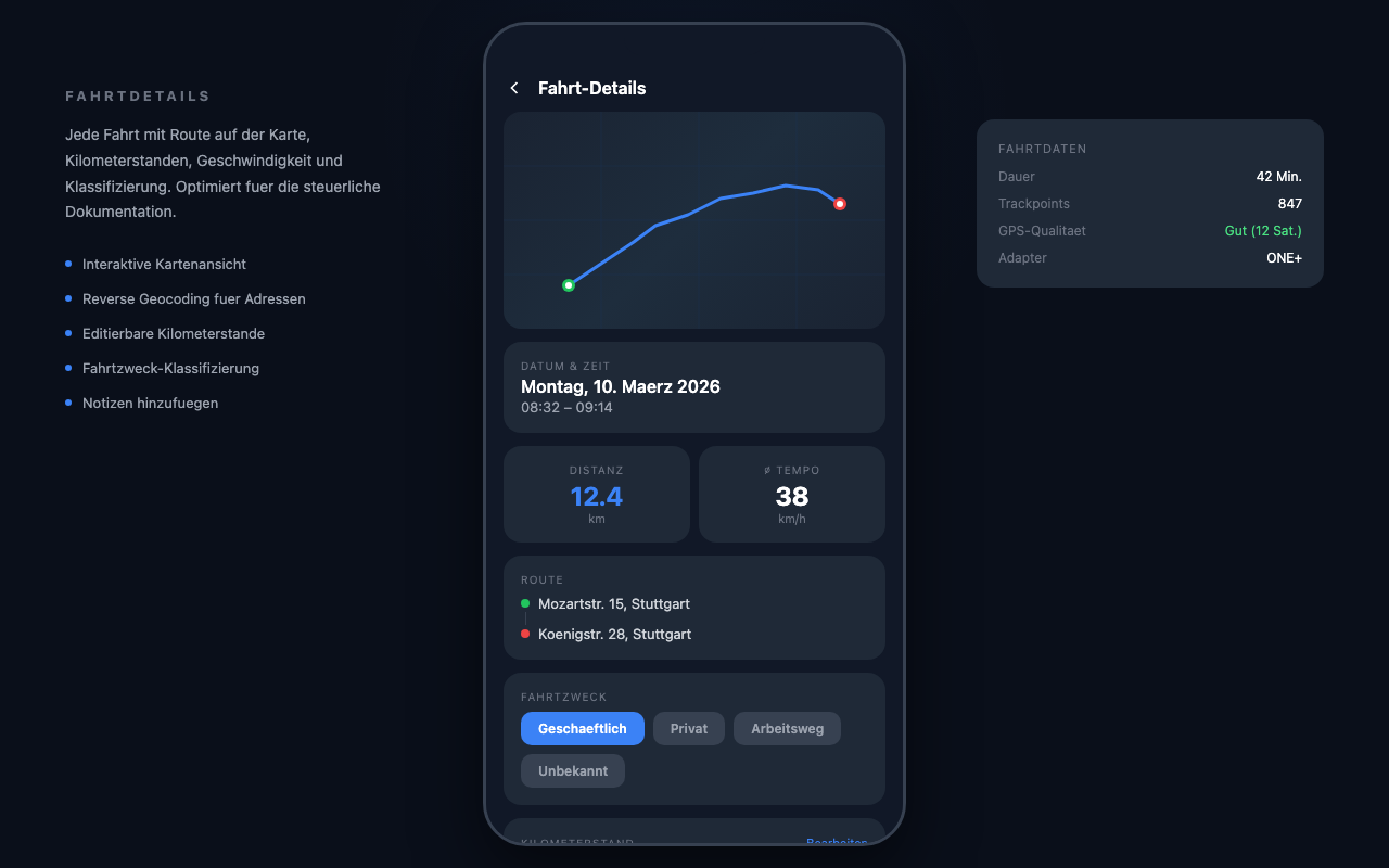 OBD Fahrtenbuch — Ansicht 3