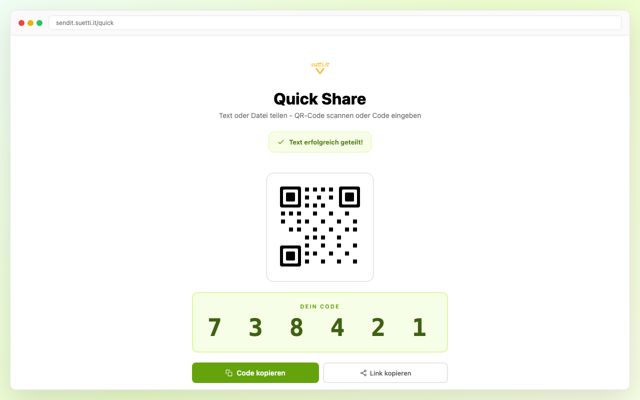 SendIt — Ansicht 2