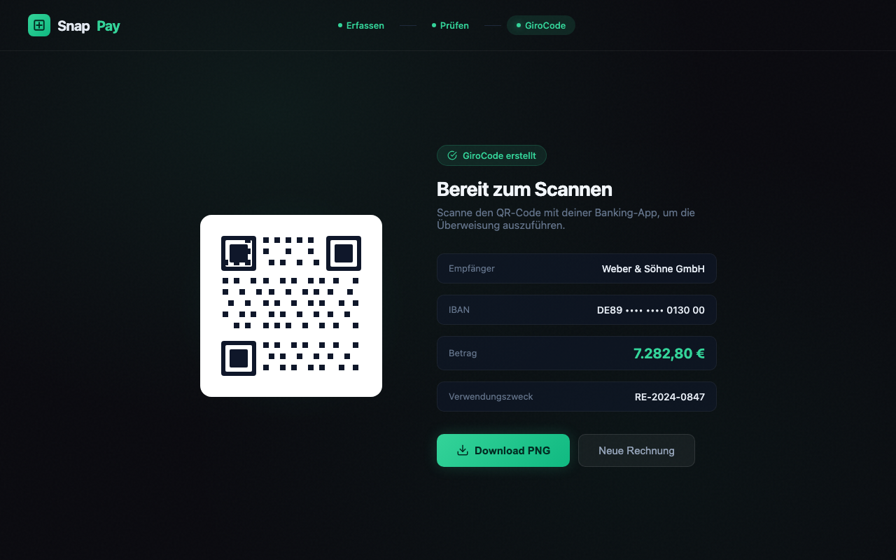 SnapPay — Ansicht 3